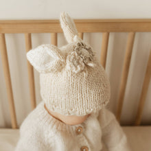 Load image into Gallery viewer, Flower Bunny Beanie, Natural
