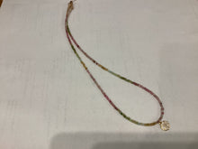 Load image into Gallery viewer, Cristina V Tourmaline Beaded Necklace with Flower Charm
