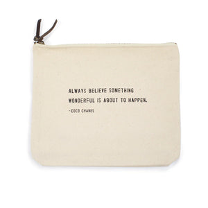 Canvas Zip Quote Bag (8 Styles)