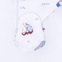 Load image into Gallery viewer, Bubbly Sailboats - 2 Way Zipper Footie
