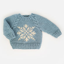 Load image into Gallery viewer, Snowflake Blue Crewneck Sweater
