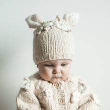 Load image into Gallery viewer, Flower Bunny Beanie, Natural
