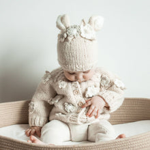 Load image into Gallery viewer, Flower Cardigan Sweater, Natural
