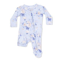 Load image into Gallery viewer, Ashley Rose Floral - 2 Way Ruffle Back Zipper Footie
