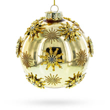 Load image into Gallery viewer, Jeweled Snowflakes Glass Ornament
