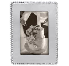 Load image into Gallery viewer, Mariposa Silver Beaded Border Frame, 4x6 photo
