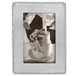 Mariposa Silver Beaded Border Frame, 4x6 photo