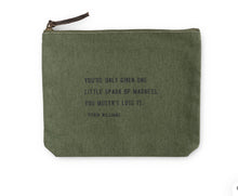 Load image into Gallery viewer, Color Canvas Zip Quote Bag (7 Styles)
