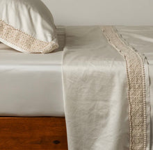 Load image into Gallery viewer, IN STOCK Bella Notte Linens Bria Pillowcase With Novola Lace, Parchment-Retired Color
