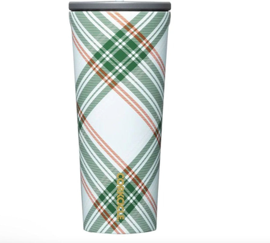 Corkcicle Peppermint Plaid Drinkware (2 Styles)