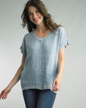 Load image into Gallery viewer, Linen Tee (Denim, Taupe, White)
