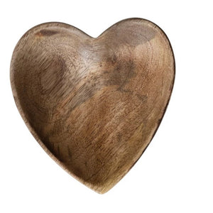 Small Wooden Heart Dish