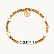 Load image into Gallery viewer, Little Words Project Gold Happy Bracelet
