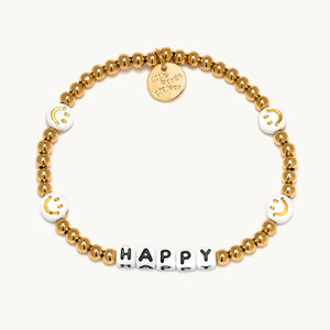 Little Words Project Gold Happy Bracelet