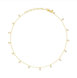 Cristina V. Heart CZ Dangle Chain