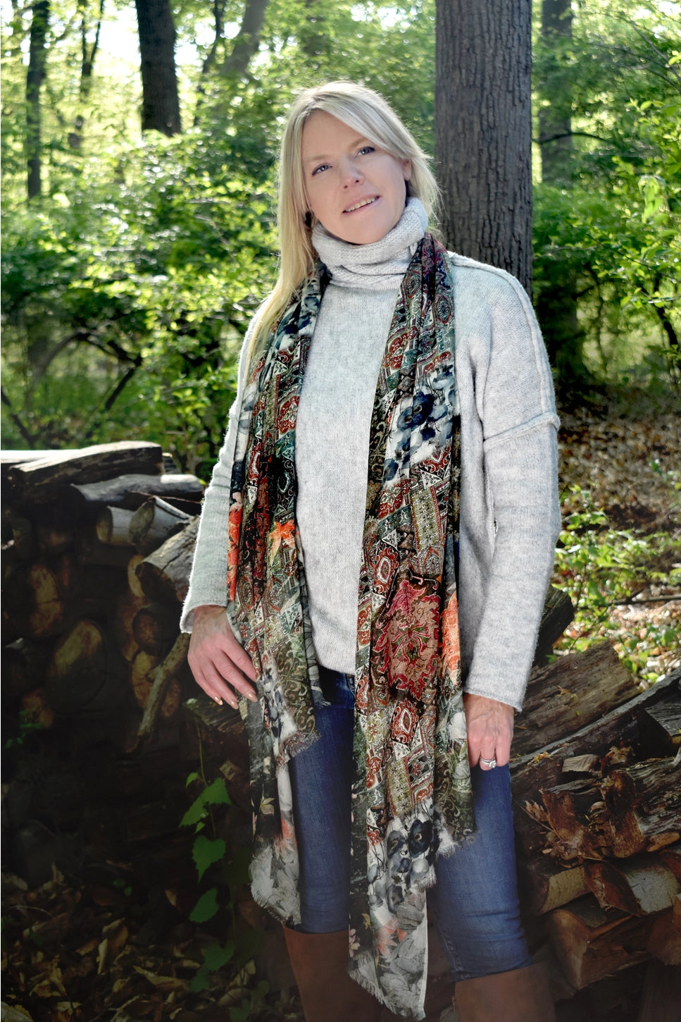 Davina Patchwork Scarf