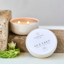 Load image into Gallery viewer, Linnea Petite Candle (Cashmere, Sea Salt)
