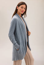 Load image into Gallery viewer, Barefoot Dreams CozyChic Lite Circle Cardi, Blue Aura
