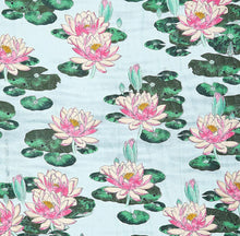 Load image into Gallery viewer, Water Lily Print Mint Kimono, Long
