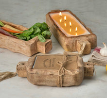 Load image into Gallery viewer, Himalayan Driftwood Candle Tray (Ginger Patchouli, Grapefruit Pine)
