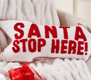 Santa Stop Here Pillow (2 LEFT!)