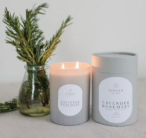 Linnea 2-Wick Lavender Rosemary Soy Candle