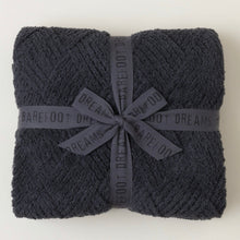 Load image into Gallery viewer, Barefoot Dreams CozyChic Diamond Weave Blanket (Carbon, Cream, Oyster)
