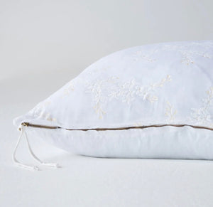 IN STOCK Bella Notte Linens Lynette 15x24 Throw Pillow, White