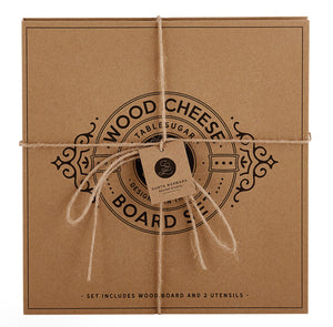 Wood Cheese Board Set Book Box