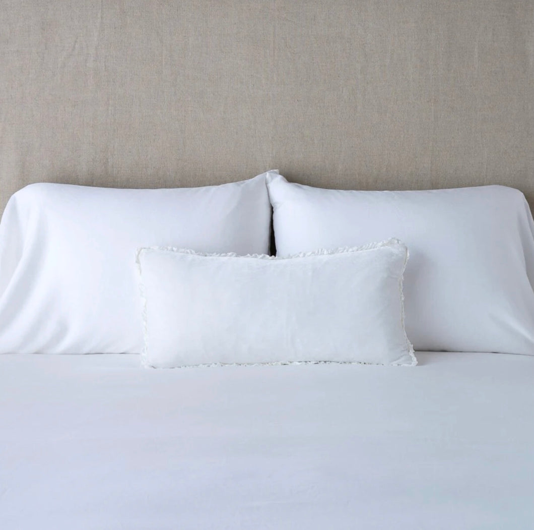 IN STOCK Bella Notte Linens Carmen Accent Pillow, White