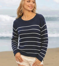 Load image into Gallery viewer, Wooden Ships Knits Valerie Striped Cotton Sweater (2 Colors)
