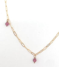 Load image into Gallery viewer, Marie Gem Necklace, Pink Tourmaline
