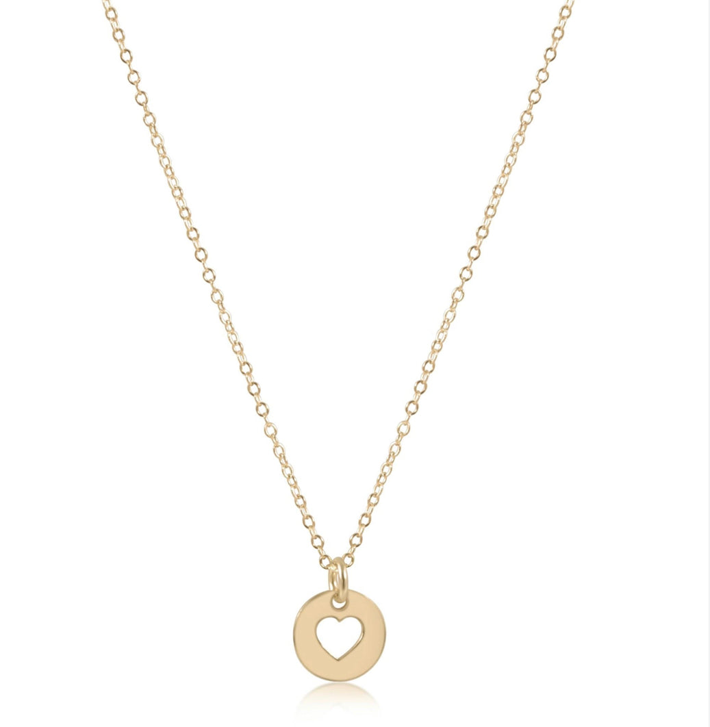Enewton Love Small Gold Disc Necklace, 16