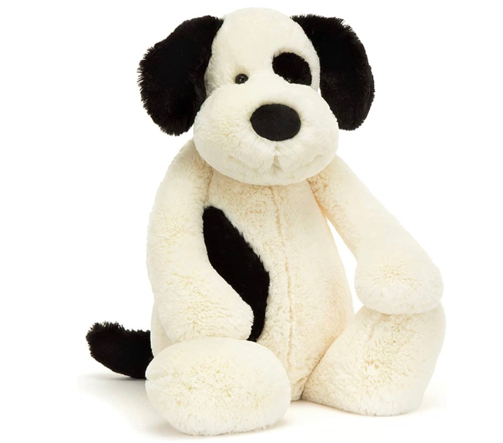 Jellycat Bashful Black & Cream Puppy, Huge