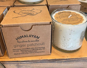 Himalayan Artisan Glass Tumbler Candle (Ginger Patchouli, Grapefruit Pine)