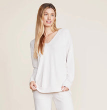 Load image into Gallery viewer, Barefoot Dreams CozyChic Ultra Lite V-Neck Hi Low Pullover, Almond
