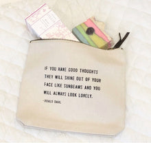 Load image into Gallery viewer, Canvas Zip Quote Bag (8 Styles)
