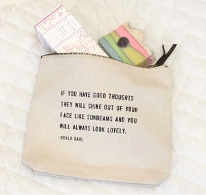 Canvas Zip Quote Bag (8 Styles)