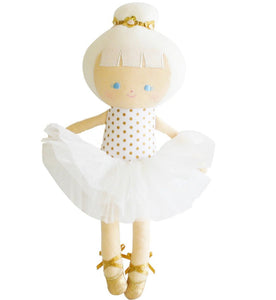 Alimrose Baby Ballerina Doll, Gold Dot