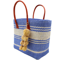 Load image into Gallery viewer, Cabrillo Large Sisal Basket Tote (Denim, Cappuccino)
