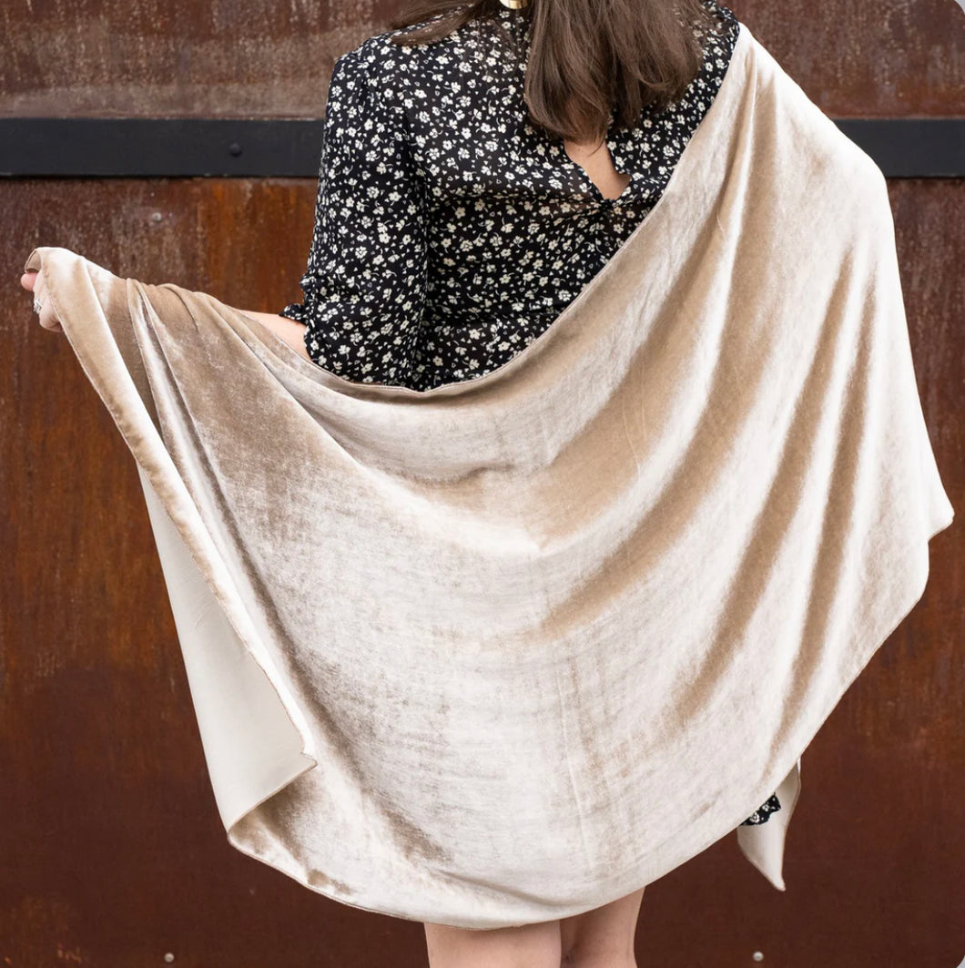Silk Velvet Shawl (3 Colors)