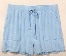 Load image into Gallery viewer, Pointelle Shorts with Tank Set, Sky Blue
