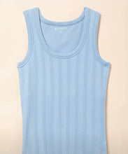 Load image into Gallery viewer, Pointelle Shorts with Tank Set, Sky Blue

