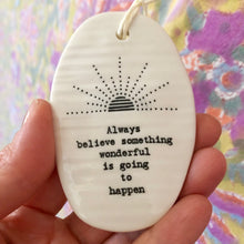 Load image into Gallery viewer, Porcelain Quote Ornament Tiles (12 Styles)
