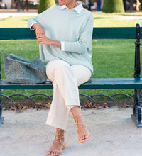 Load image into Gallery viewer, MerSea Catalina Cotton Crewneck Sweater, Sea Glass

