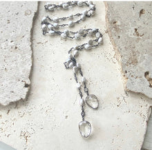 Load image into Gallery viewer, Pearl + Crystal Wrap Necklace
