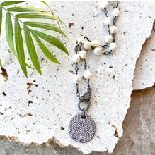 Load image into Gallery viewer, Freshwater Pearl + Pave Crystal Necklace
