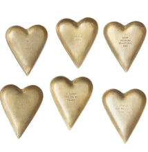 Load image into Gallery viewer, Brass Heart Trinket Trays, 6 Styles

