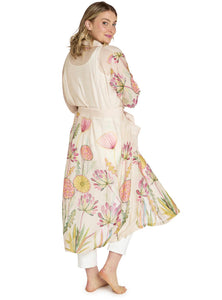 Garden Floral Robe  (Aqua, Pink, Blue)