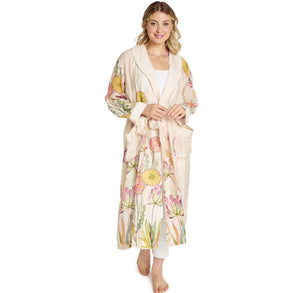 Garden Floral Robe  (Aqua, Pink, Blue)